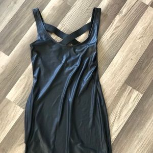 Faux Leather Mini Dress